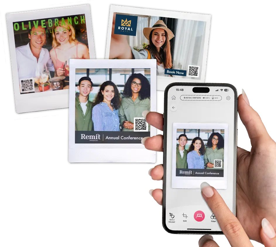 Øjeblikkeligt brandede fotos